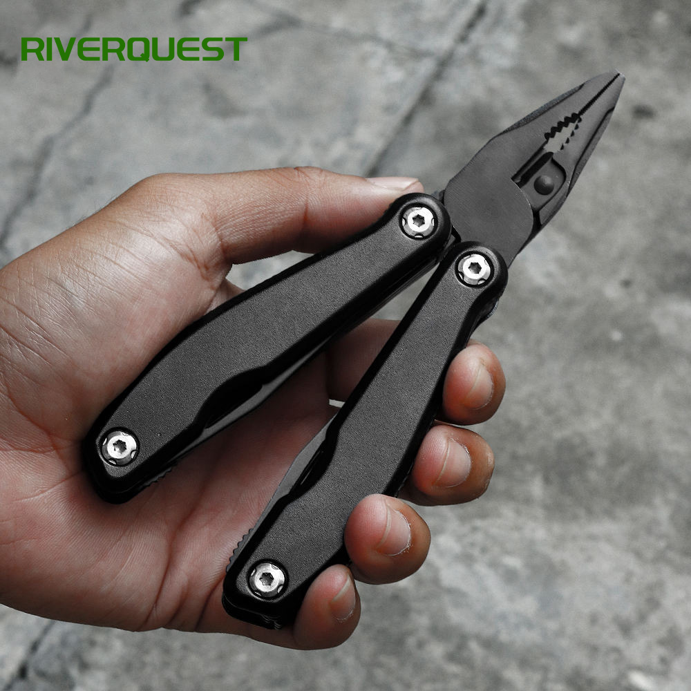 12 in 1 pocket multitool knife multi tool folding pliers with bottle opener for camping fishing hiking & survival