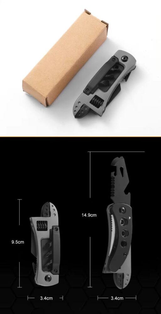 adjustable multitool edc gadget industrial grade with wrench screwdriver saw blade for handyman repairing camping