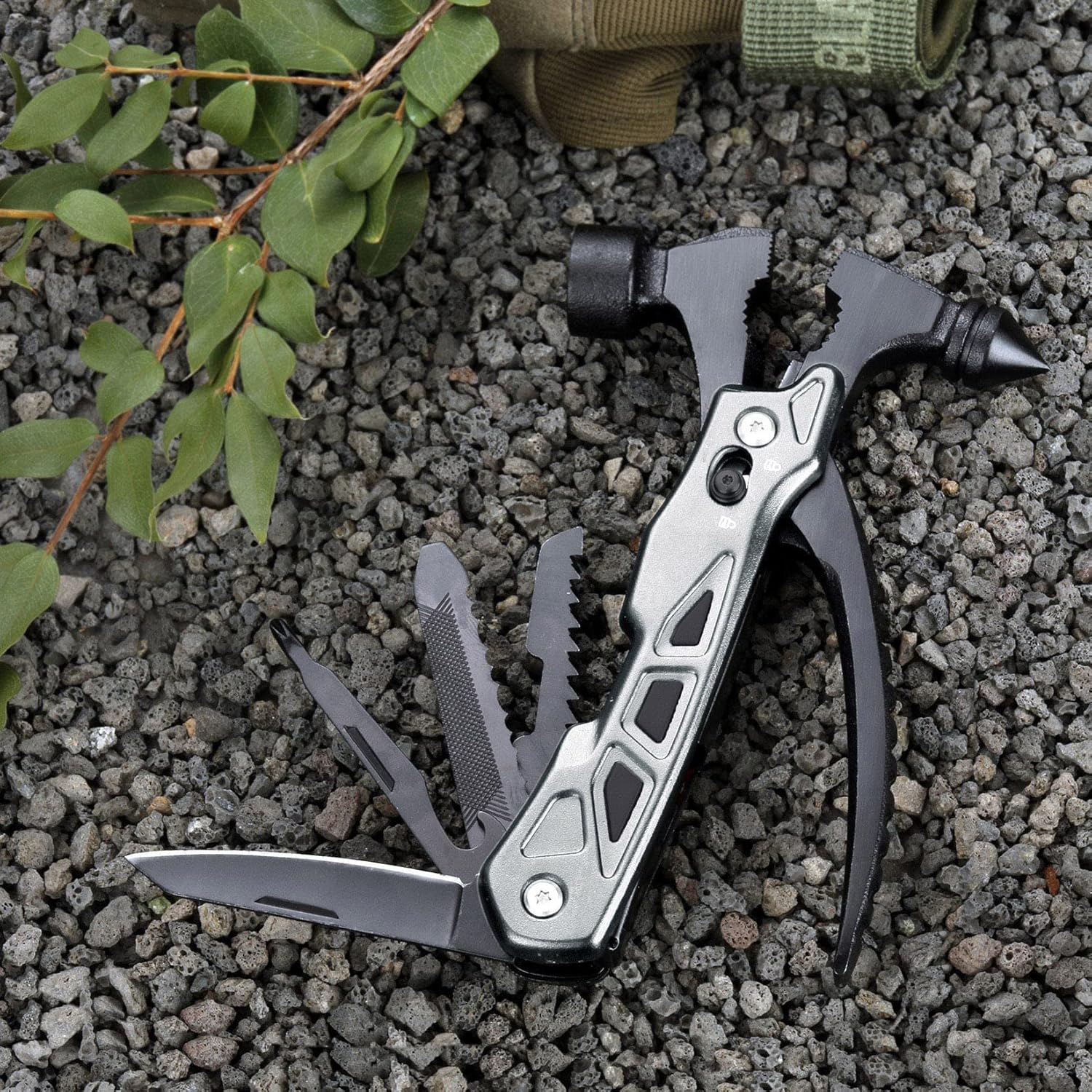 Home car safety hammer car mounted multi functional lifesaving hammer window breaker stainless steel aluminum alloy outdoor hammer tool wholesale