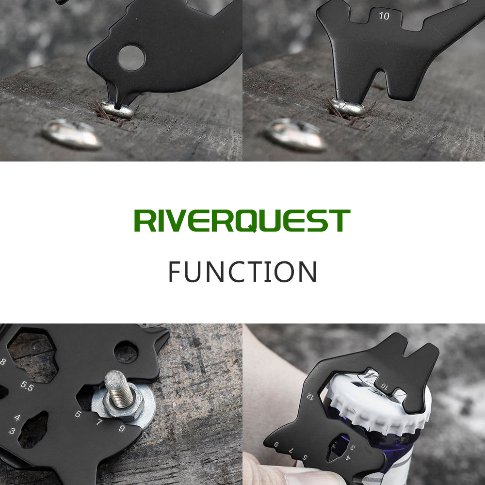 custom wrench screw ruler bottle opener portable no rust 18 in 1 skull shaped edc keychain multi tool