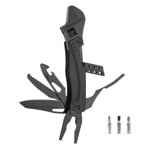 multi functional activity wrench, portable outdoor pliers, multi purpose combination tool, small knife, screwdriver, saw