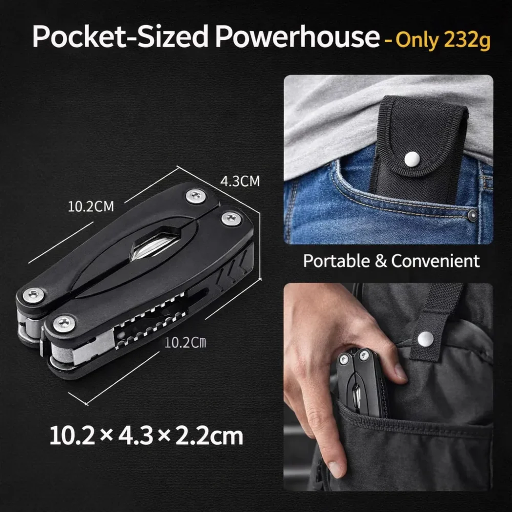 12 in 1 industrial grade stainless steel pocket multi tool set knife outdoor camping climbing combination pliers oem available