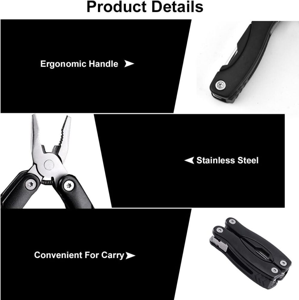 12 in 1 industrial grade stainless steel pocket multi tool set knife outdoor camping climbing combination pliers oem available