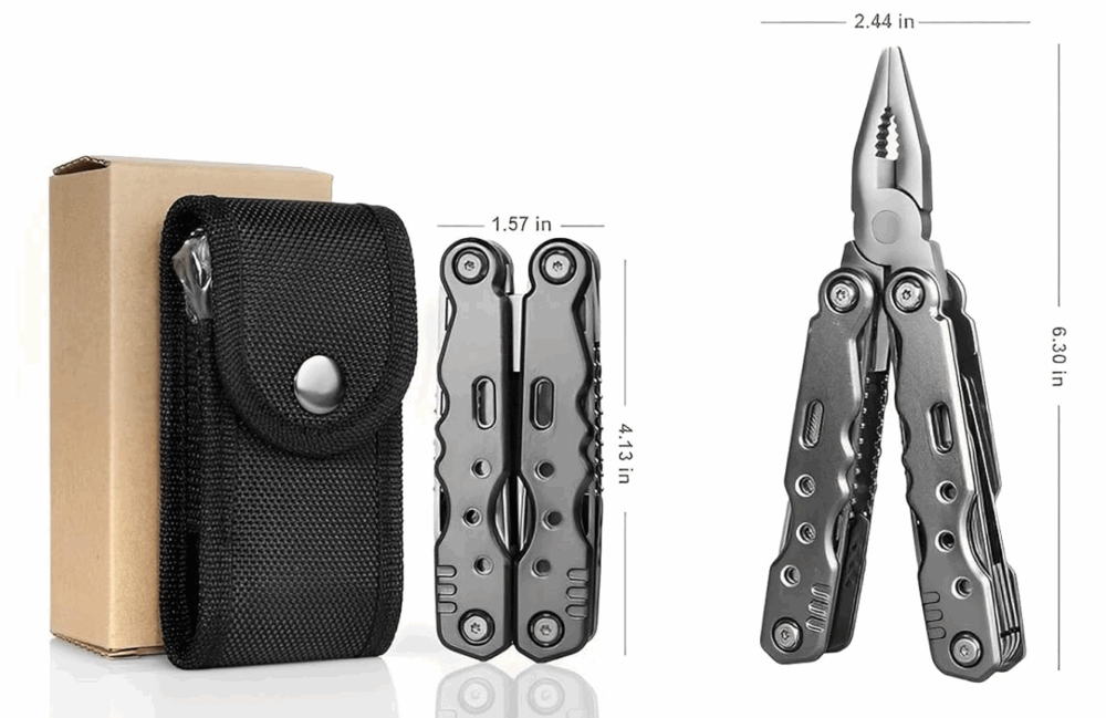 outdoor for knife multi function pocket edc combination tool folding knife pliers aluminum handle metric measurement