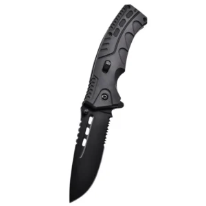 black custom outdoor folding knife stainless steel for camping & hunting oem product