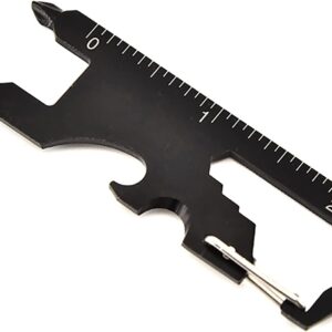 Black Multifunctional Hiking Hunting Carabiner Survival EDC Tools Outdoor Screwdrivers Gears Tools