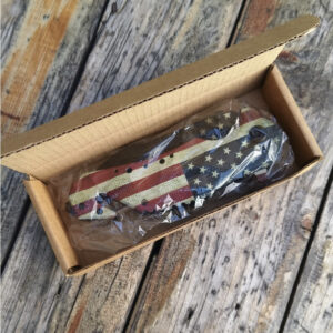 multi purpose patriotic usa american flag tactical stainless steel survival rescue camping pocket hunting folding knife