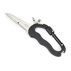 Multifunctional Mountaineering Knife Five-in-one-outdoor Quick-hanging Saw Edc Tool D-shaped Folding