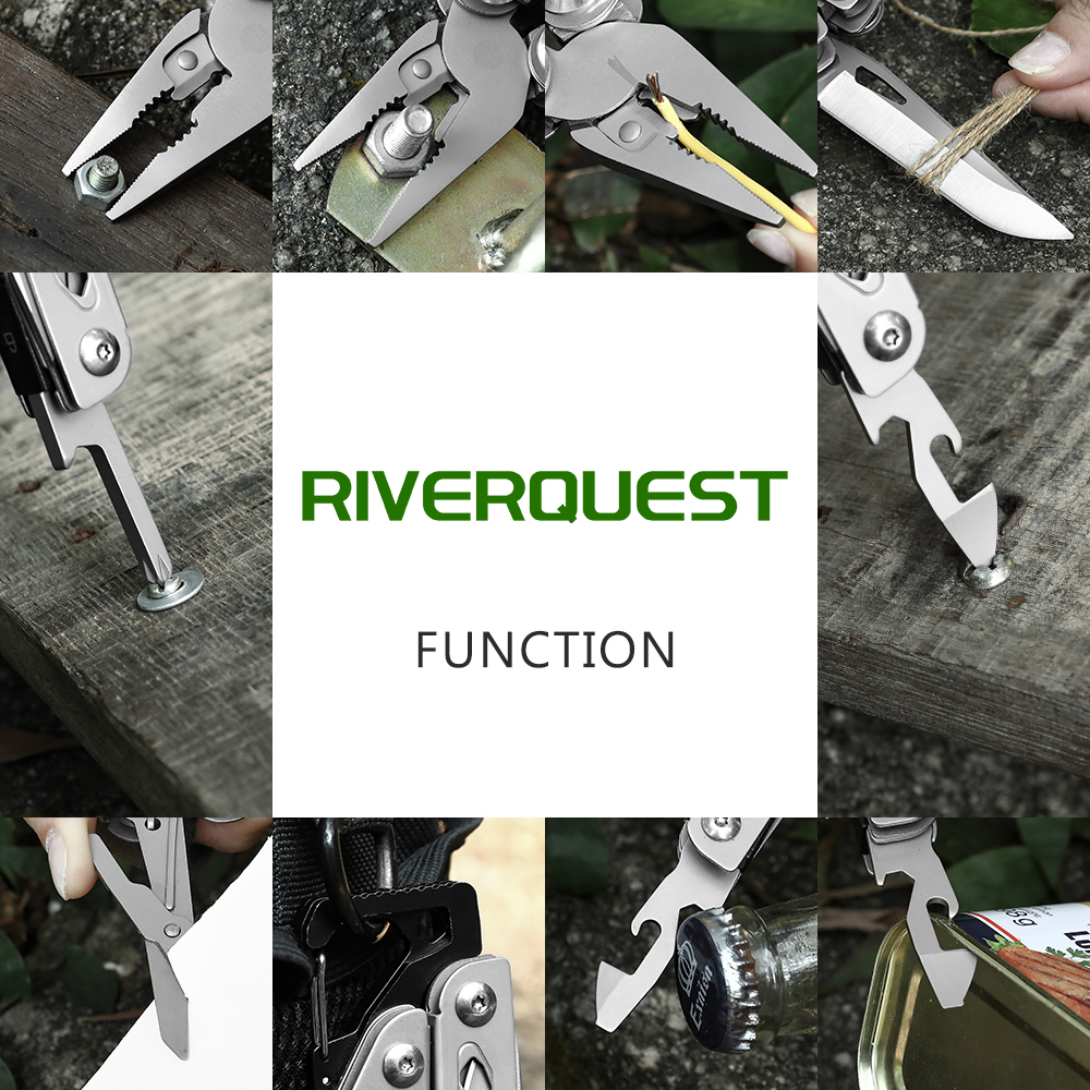 13 in 1 camping multitool, essential gear for hiking & outdoor use