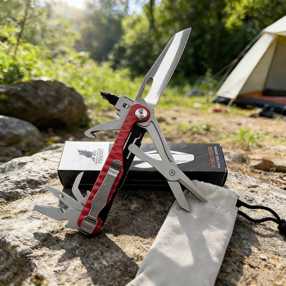 Multi-functional Camping Pocket Tool - Folding Pliers with High-Quality Fine Blanking Stainless Steel, Pocket Knife Included multi functional camping pocket tool folding pliers with high quality fine blanking stainless steel, pocket knife included