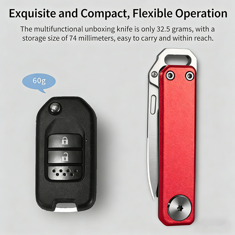 multi tool keychain: 3 in 1 knife opener