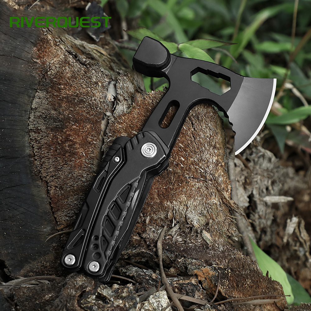 multi tool axe hammer: 15 in 1 camping hiking survival gear
