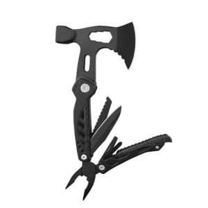 multi tool axe hammer: 15 in 1 camping hiking survival gear