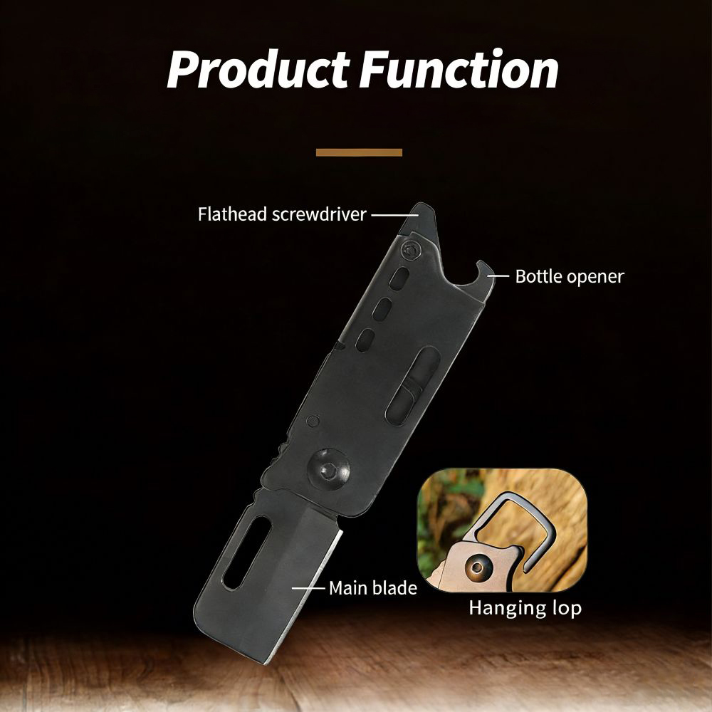 Pocket EDC Multitool with Locking Blade & Keychain pocket edc multitool with locking blade & keychain