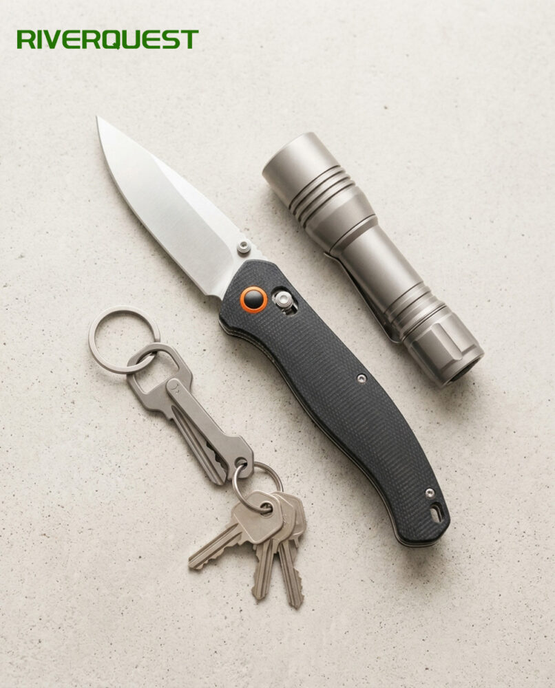 pocket folding knife 8cr steel tool with carbon fiber handle