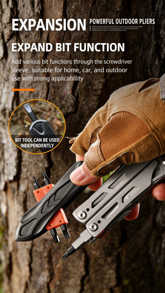 28 in 1 multitool pliers, 2cr13 stainless steel with glow in the dark feature