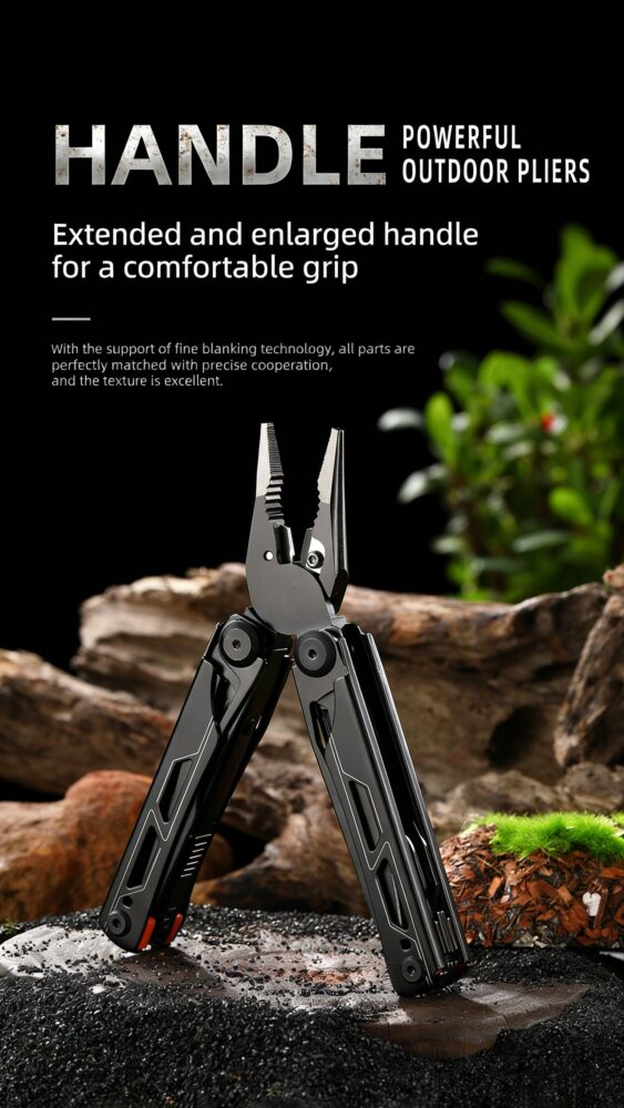 28 in 1 multitool pliers, 2cr13 stainless steel with glow in the dark feature