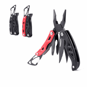 Home compact stainless steel multi tool pliers foldable design with carabiner for outdoor enthusiasts
