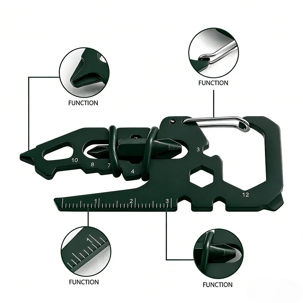 all in one outdoor portable survival carabiner tool card all in one outdoor portable survival carabiner tool card