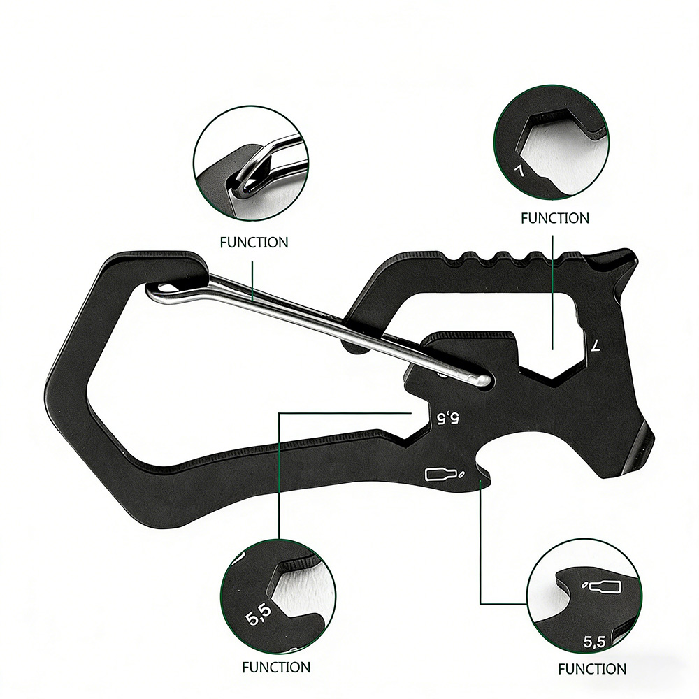 portable edc tool card multi function carabiner quickdraw climbing buckle combination tool lock lifter bottle opener keychain portable edc tool card multi function carabiner quickdraw climbing buckle combination tool lock lifter bottle opener keychain