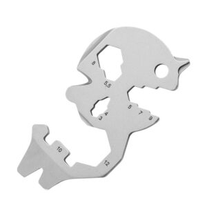 custom wrench screw ruler bottle opener portable no rust 18 in 1 skull shaped edc keychain multi tool