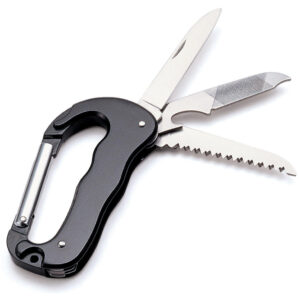 everyday carry carabiner knife multi tool edc survival kit hiking climbing stainless steel keychain pocket survival kit