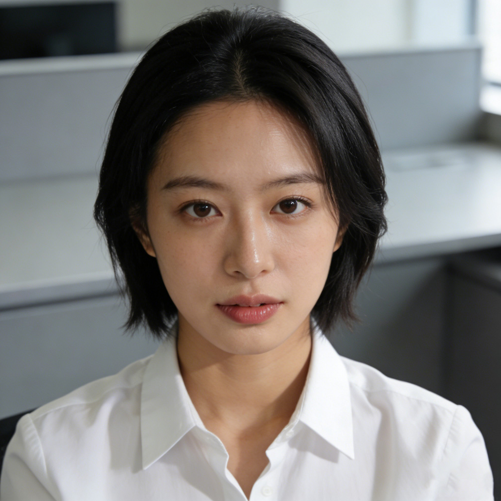 制作办公室女性客服头像 (1)