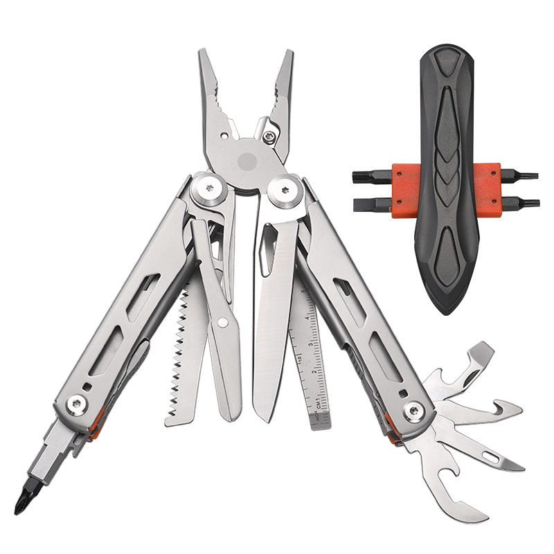 28 in 1 multitool pliers, 2cr13 stainless steel with glow in the dark feature 28 in 1 multitool pliers, 2cr13 stainless steel with glow in the dark feature